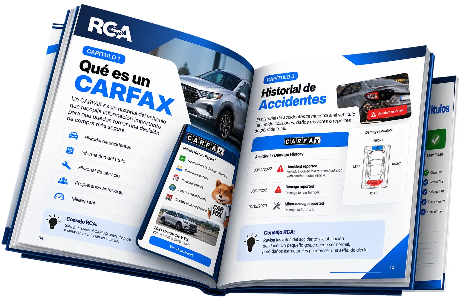 Guía de RCA Auto Broker abierta: qué es un CARFAX e historial de accidentes